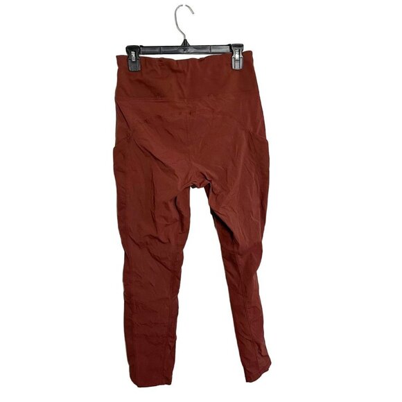 Athleta Trekkie Hybrid Crop Tight Trail Pants Cognac Brown Women's Size 6 - Picture 4 of 8